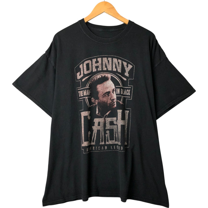 JOHNNY CASH Johnny Cash Band T-shirt Band T Men's XXL cotton black type Vintage Second Hand