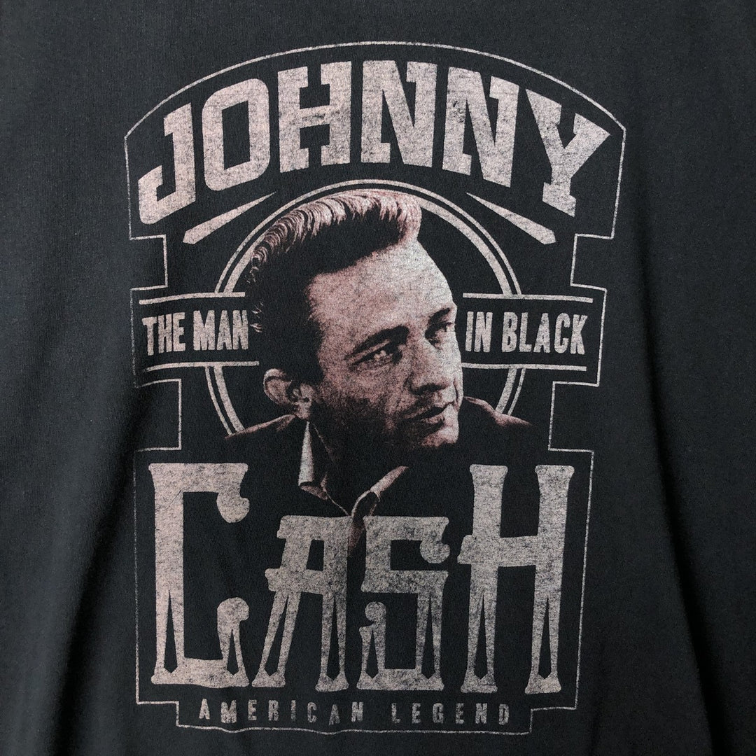 JOHNNY CASH Johnny Cash Band T-shirt Band T Men's XXL cotton black type Vintage Second Hand