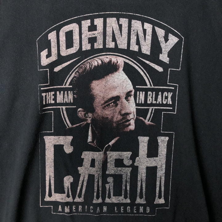 JOHNNY CASH Johnny Cash Band T-shirt Band T Men's XXL cotton black type Vintage Second Hand