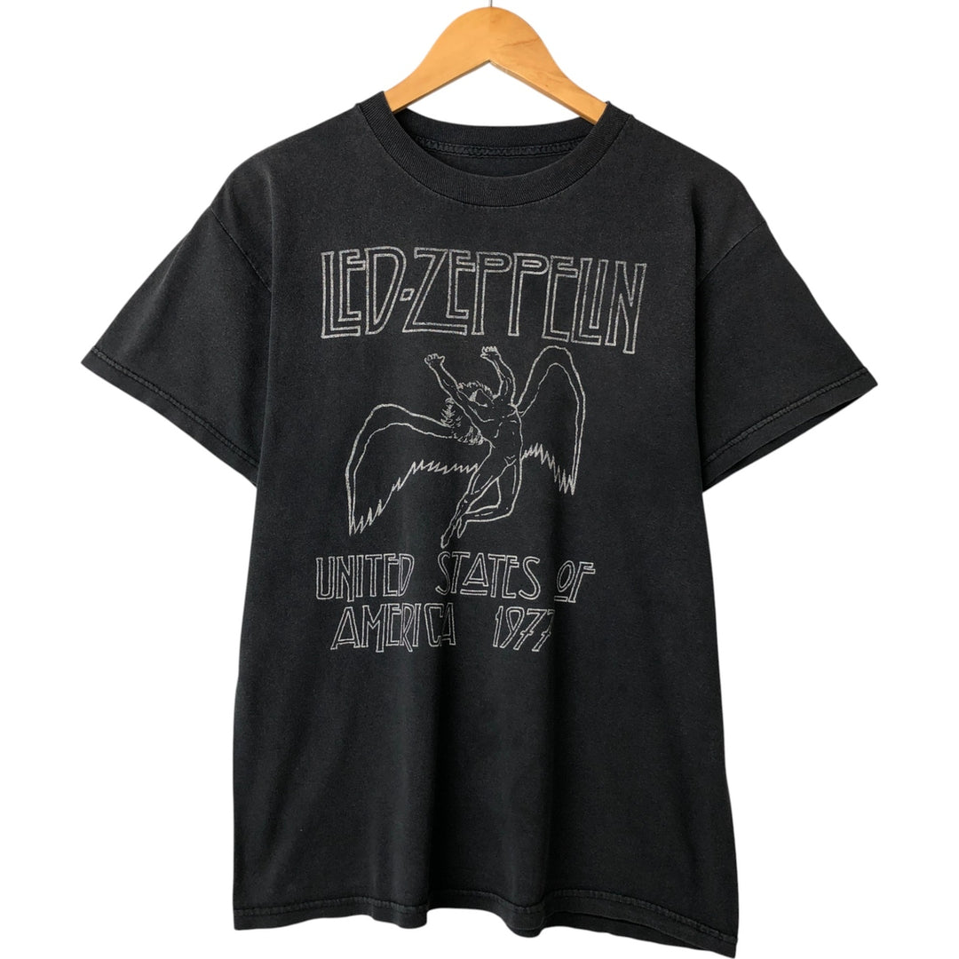 Led Zeppelin Band T-shirt, Band T, Men's M size unclear black type Vintage Second Hand