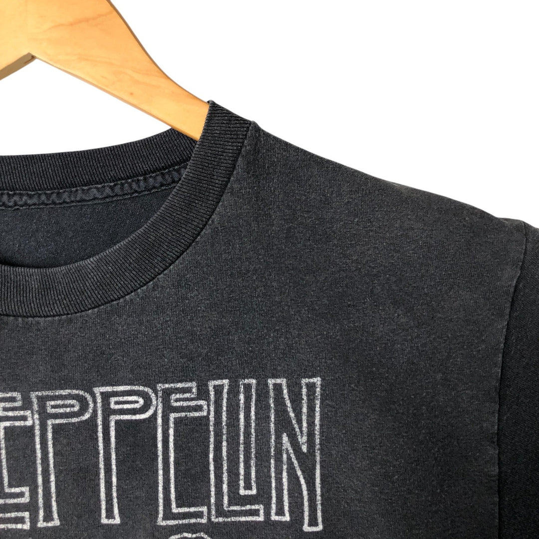 Led Zeppelin Band T-shirt, Band T, Men's M size unclear black type Vintage Second Hand