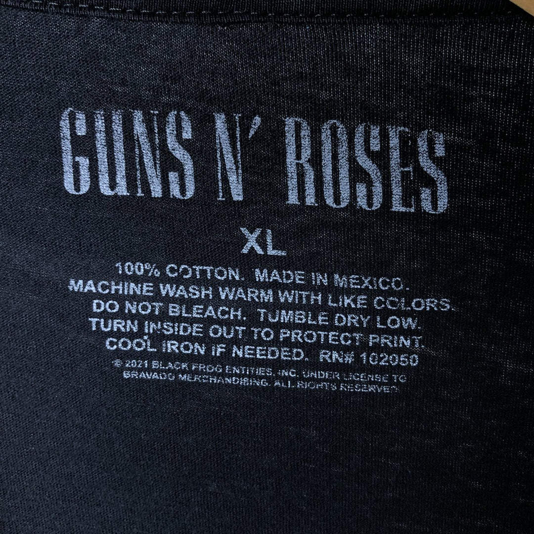 GUNS N' ROSES Guns N' Roses Band T-Shirt Band Tee Men's XL cotton black type Vintage Second Hand