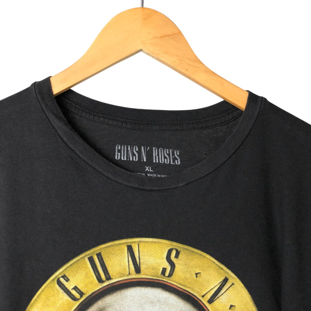 GUNS N' ROSES Guns N' Roses Band T-Shirt Band Tee Men's XL cotton black type Vintage Second Hand