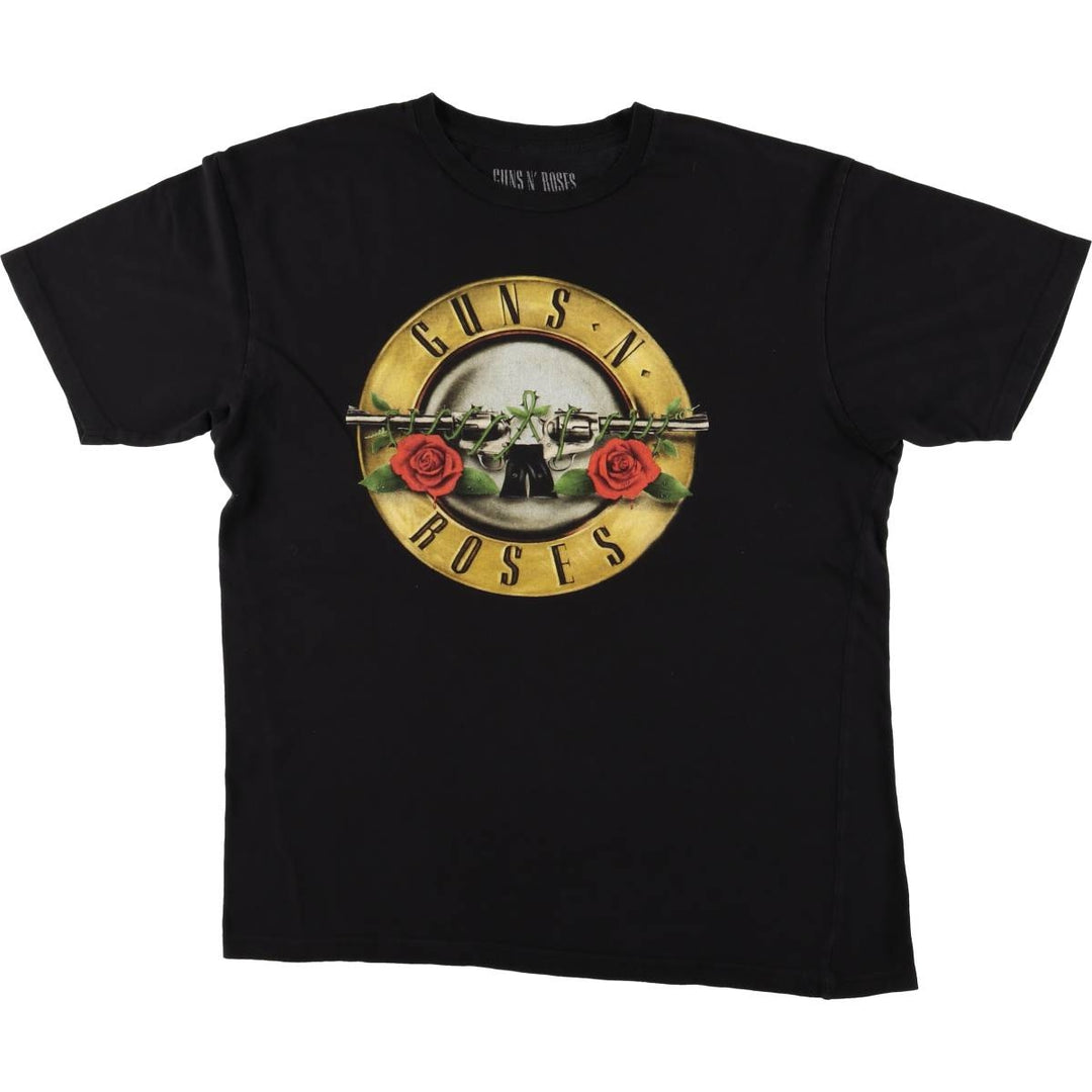 GUNS N' ROSES Guns N' Roses Band T-shirt Band T Men's L size cotton black type Vintage Second Hand