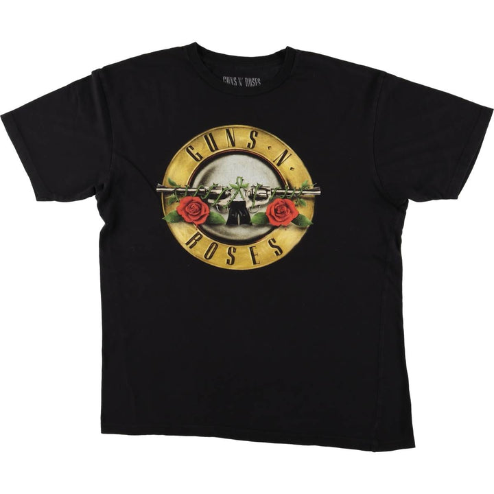GUNS N' ROSES Guns N' Roses Band T-shirt Band T Men's L size cotton black type Vintage Second Hand