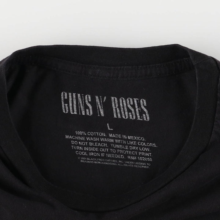 GUNS N' ROSES Guns N' Roses Band T-shirt Band T Men's L size cotton black type Vintage Second Hand