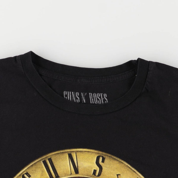 GUNS N' ROSES Guns N' Roses Band T-shirt Band T Men's L size cotton black type Vintage Second Hand