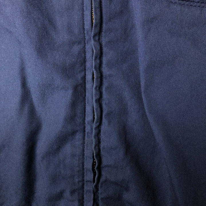 Authentic 1980'S US Navy Utility Jacket, Men's Blue, Made in USA, Size 48L (Men's XL) polyester navy blue type Vintage Second Hand