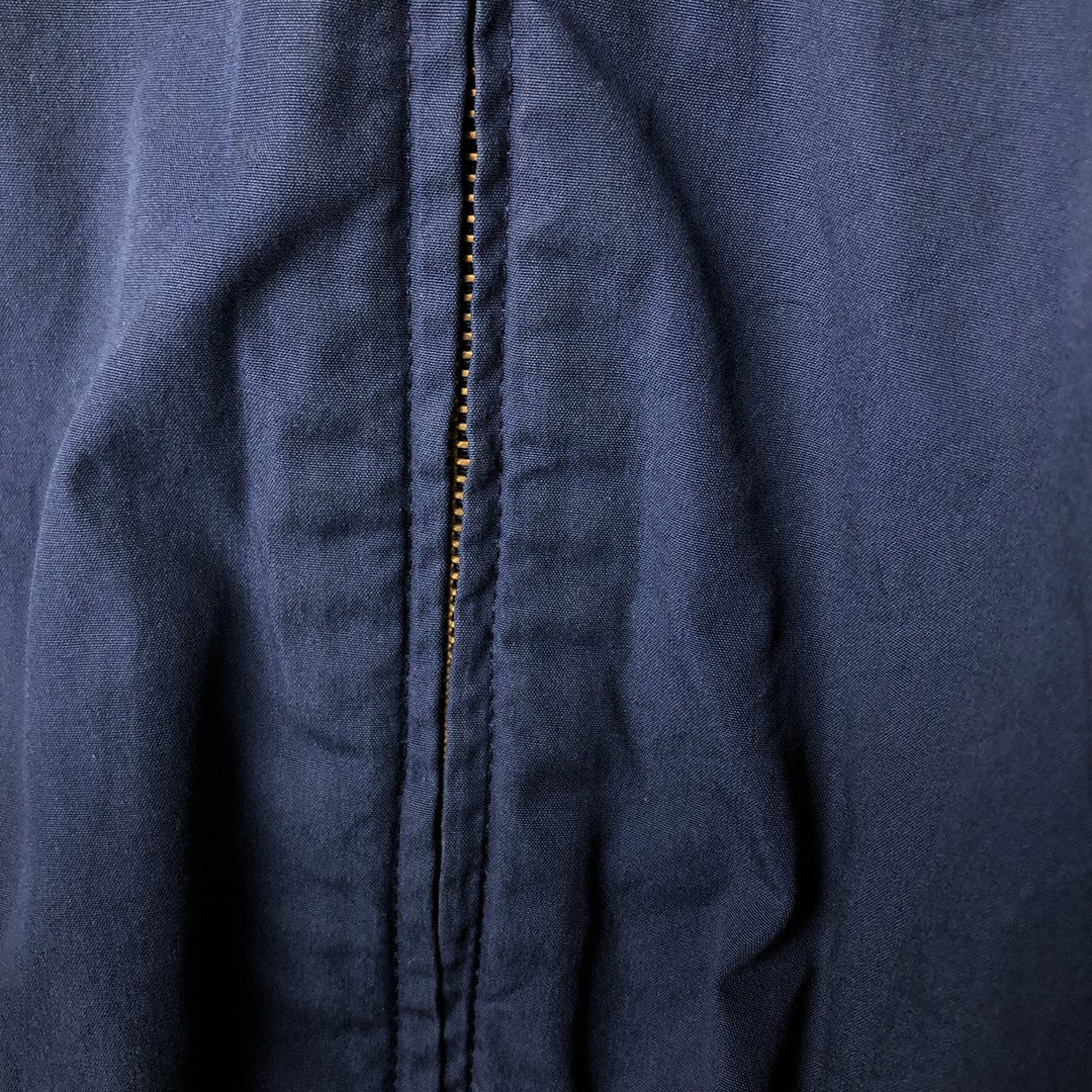 Authentic 1980'S US Navy Utility Jacket, Men's Blue, Made in USA, Size 48L (Men's XL) polyester navy blue type Vintage Second Hand