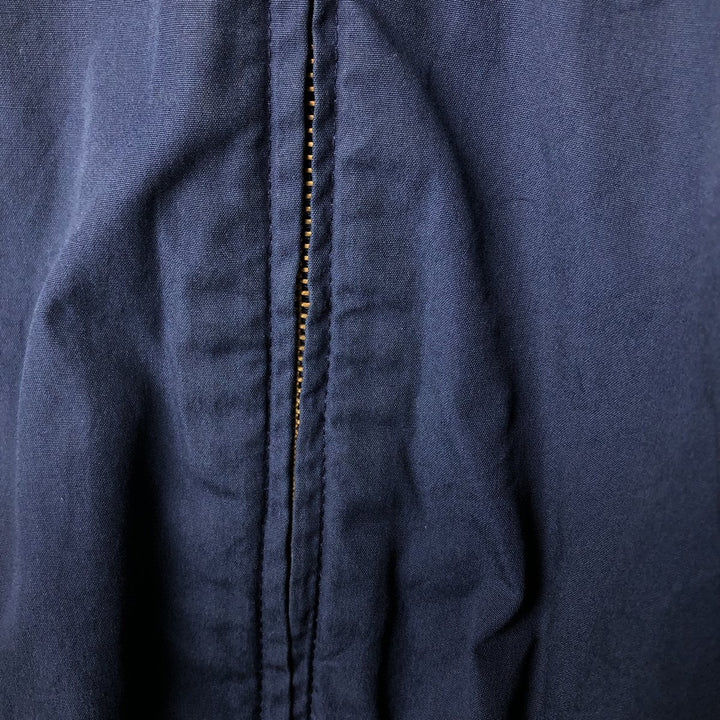 Authentic 1980'S US Navy Utility Jacket, Men's Blue, Made in USA, Size 48L (Men's XL) polyester navy blue type Vintage Second Hand