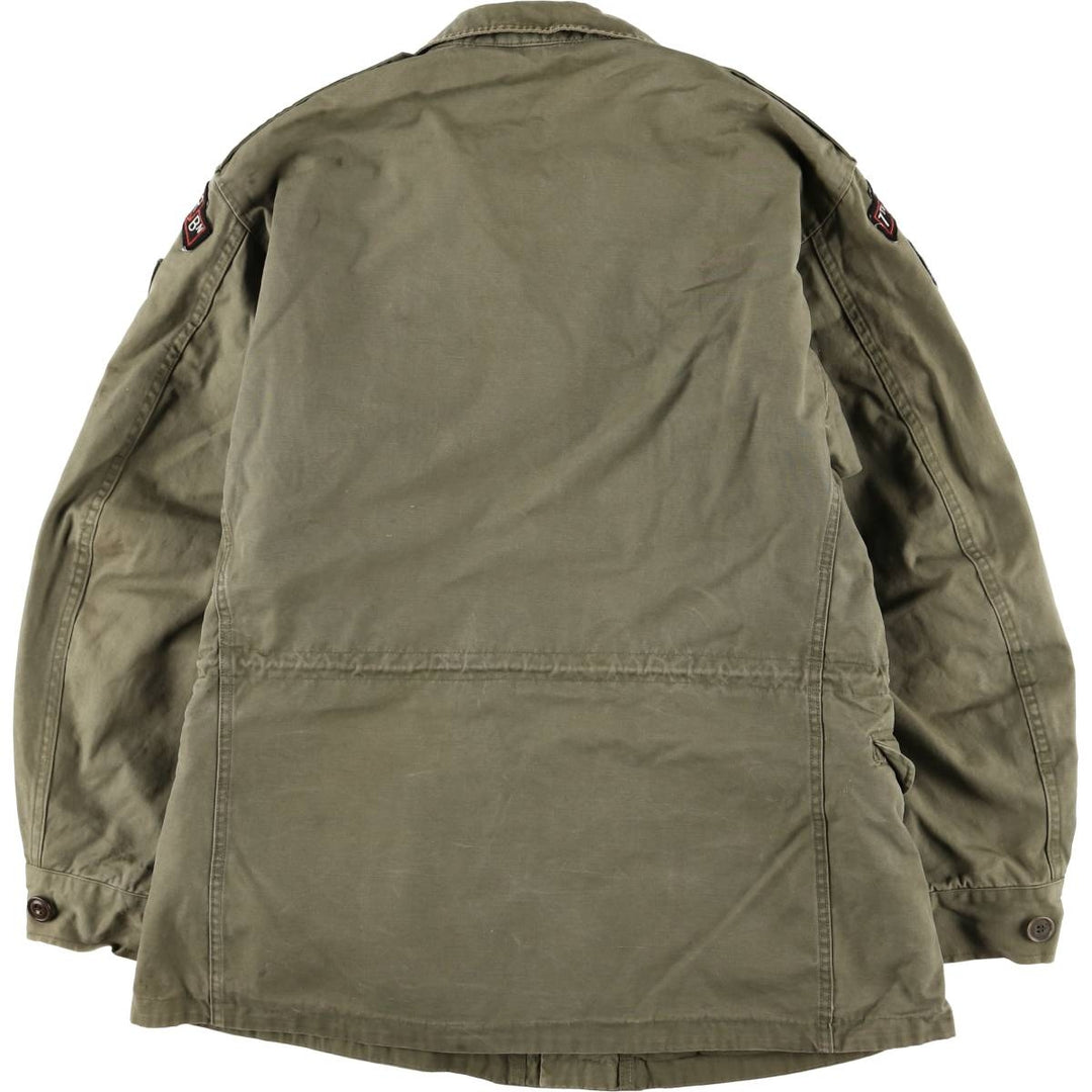 Vintage 1940'S US Army M-1943 Stars and Stripes Military Field Jacket with Badge, Made in USA, Size 34R, Men's Medium unclear Khaki type Vintage Second Hand