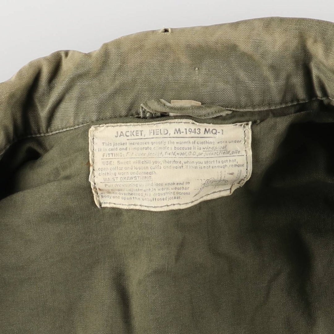 Vintage 1940'S US Army M-1943 Stars and Stripes Military Field Jacket with Badge, Made in USA, Size 34R, Men's Medium unclear Khaki type Vintage Second Hand