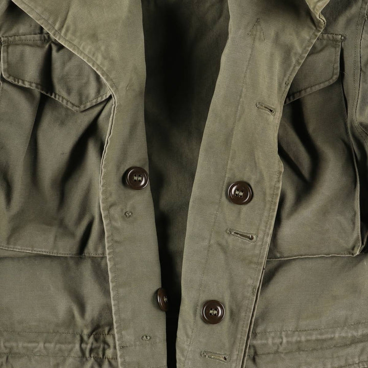 Vintage 1940'S US Army M-1943 Stars and Stripes Military Field Jacket with Badge, Made in USA, Size 34R, Men's Medium unclear Khaki type Vintage Second Hand
