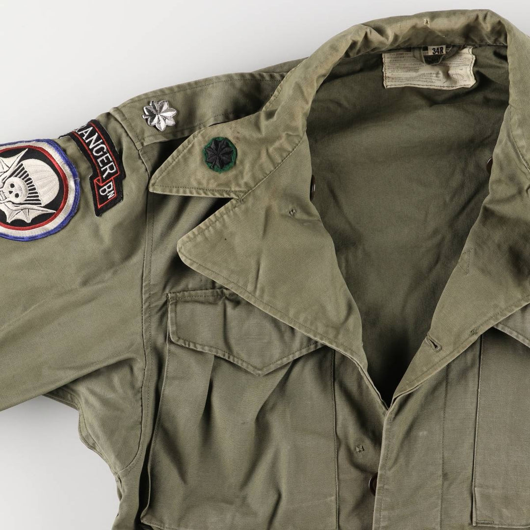 Vintage 1940'S US Army M-1943 Stars and Stripes Military Field Jacket with Badge, Made in USA, Size 34R, Men's Medium unclear Khaki type Vintage Second Hand