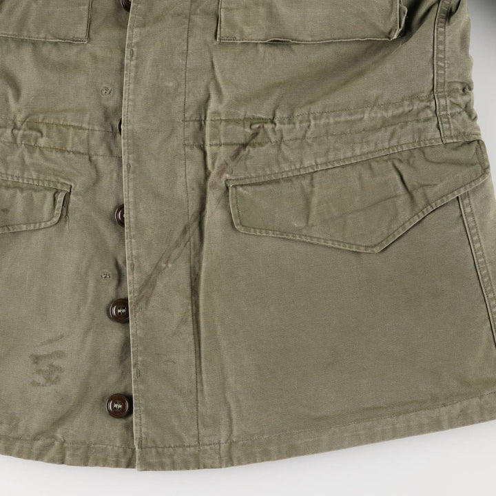 Vintage 1940'S US Army M-1943 Stars and Stripes Military Field Jacket with Badge, Made in USA, Size 34R, Men's Medium unclear Khaki type Vintage Second Hand