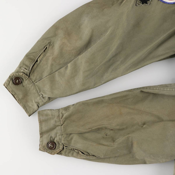 Vintage 1940'S US Army M-1943 Stars and Stripes Military Field Jacket with Badge, Made in USA, Size 34R, Men's Medium unclear Khaki type Vintage Second Hand