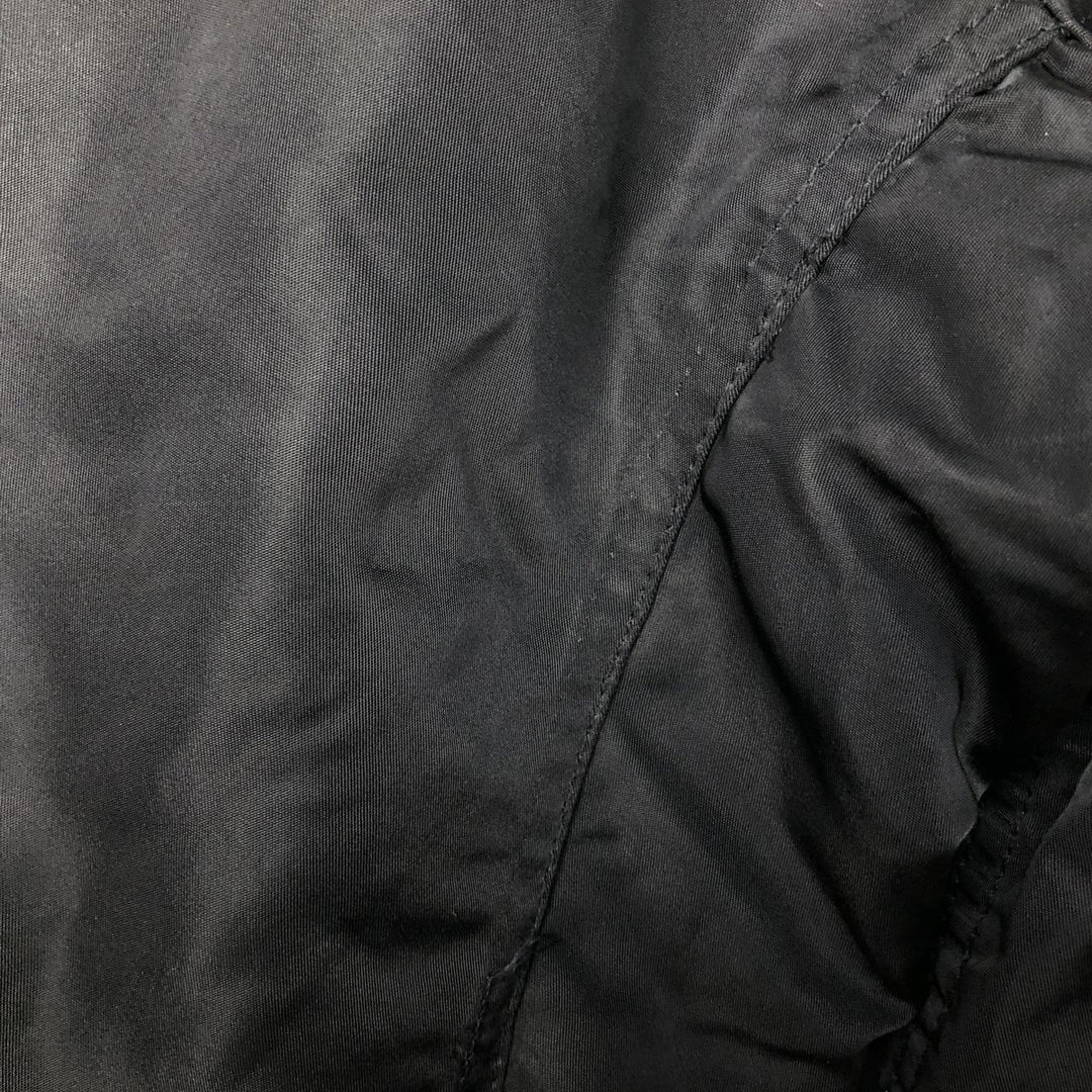 90'S civilian Alpha MA-1 style padded military flight jacket, made in the USA, men's size L, vintage Nylon black type Vintage Second Hand