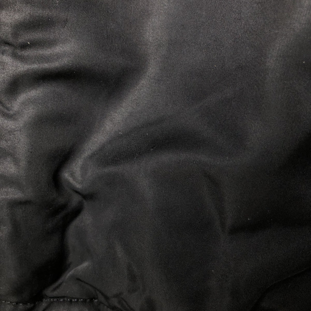 90'S civilian Alpha MA-1 style padded military flight jacket, made in the USA, men's size L, vintage Nylon black type Vintage Second Hand