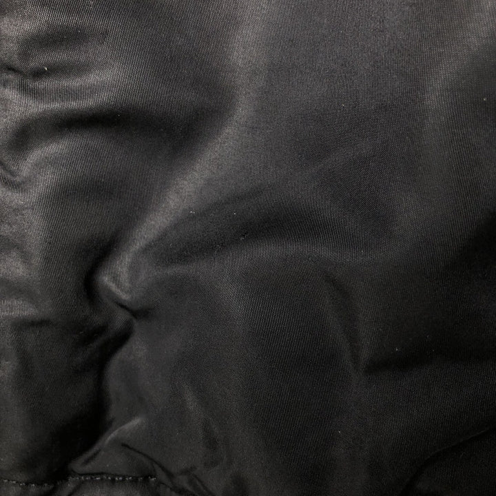 90'S civilian Alpha MA-1 style padded military flight jacket, made in the USA, men's size L, vintage Nylon black type Vintage Second Hand