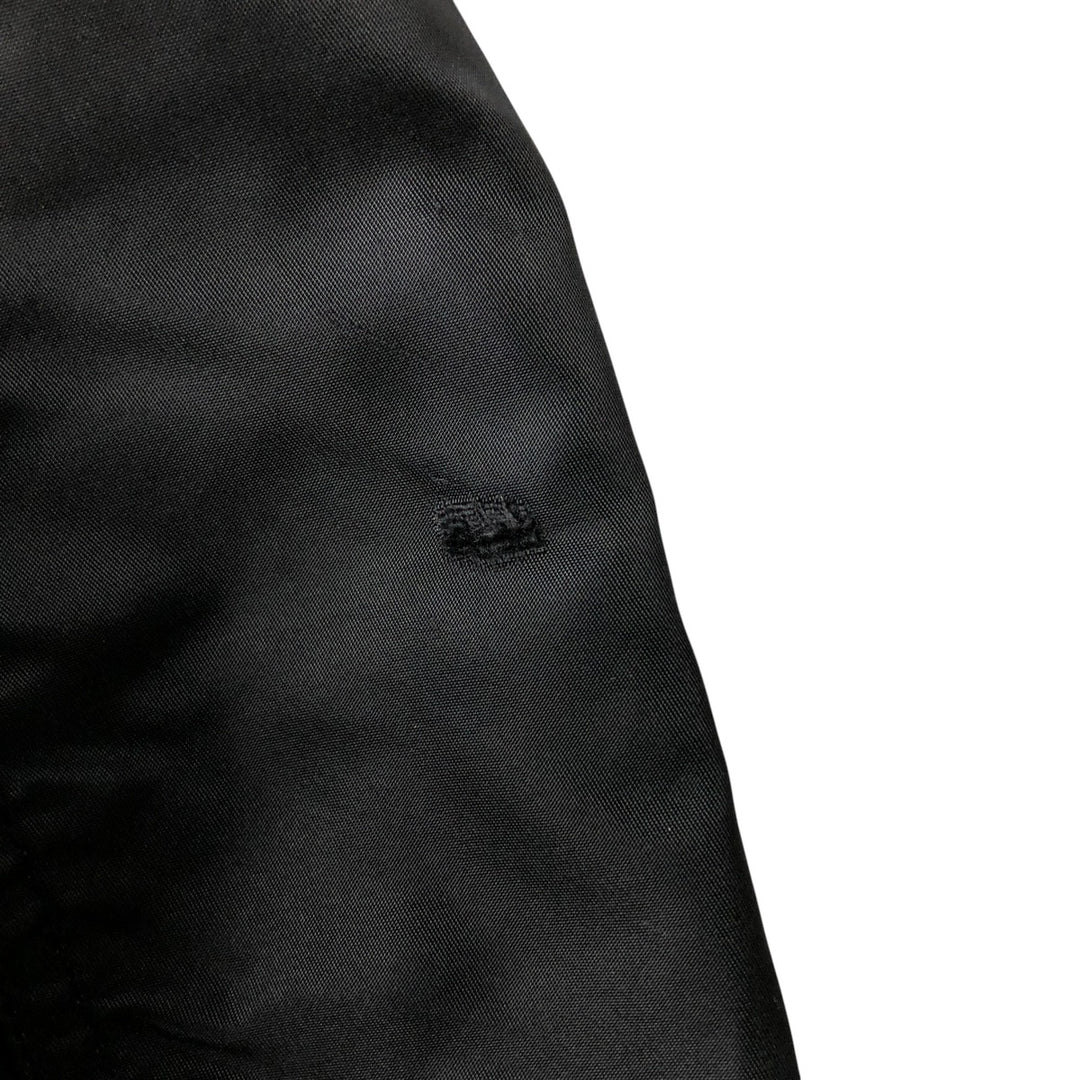 90'S civilian Alpha MA-1 style padded military flight jacket, made in the USA, men's size L, vintage Nylon black type Vintage Second Hand