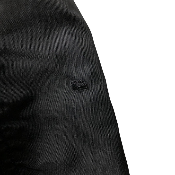 90'S civilian Alpha MA-1 style padded military flight jacket, made in the USA, men's size L, vintage Nylon black type Vintage Second Hand