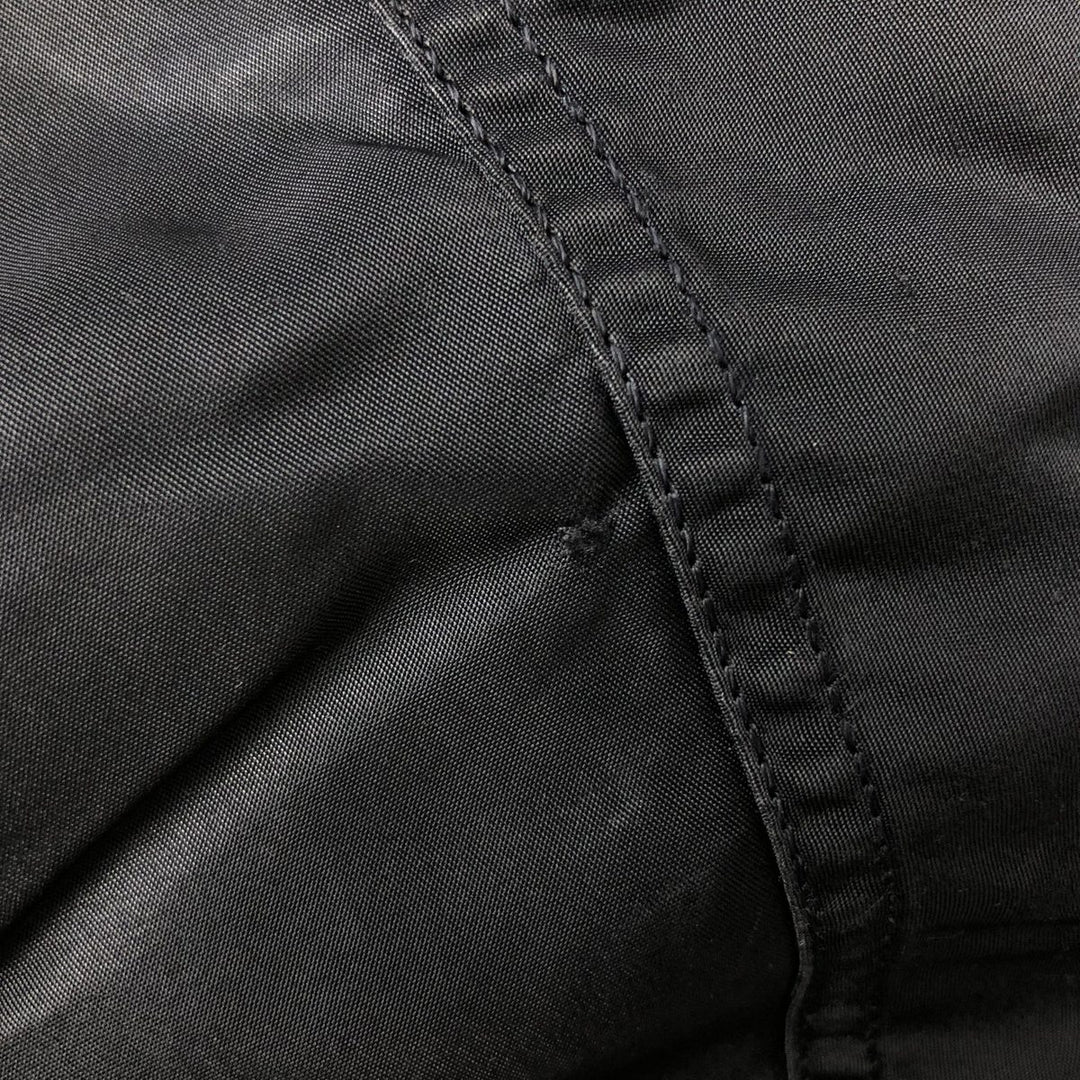 90'S civilian Alpha MA-1 style padded military flight jacket, made in the USA, men's size L, vintage Nylon black type Vintage Second Hand