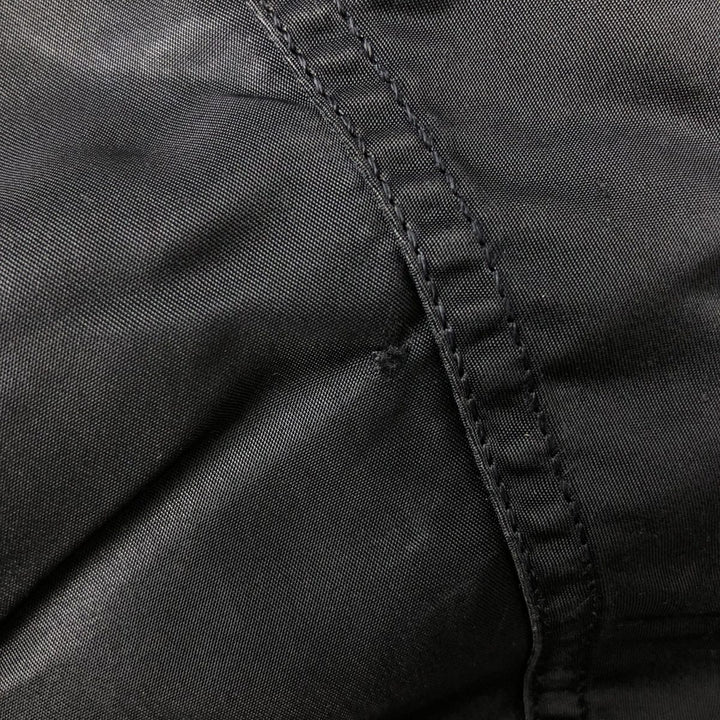 90'S civilian Alpha MA-1 style padded military flight jacket, made in the USA, men's size L, vintage Nylon black type Vintage Second Hand