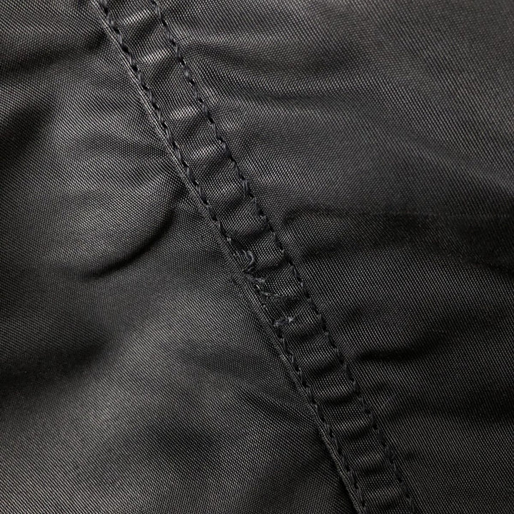 90'S civilian Alpha MA-1 style padded military flight jacket, made in the USA, men's size L, vintage Nylon black type Vintage Second Hand