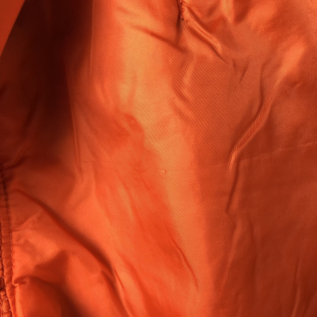 90'S civilian Alpha MA-1 style padded military flight jacket, made in the USA, men's size L, vintage Nylon black type Vintage Second Hand