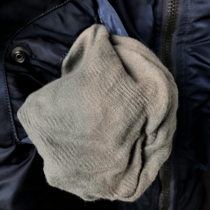 Vintage 1990'S Alpha MA-1 Military Flight Jacket, Made in the USA, Men's Size Medium Nylon navy blue type Vintage Second Hand