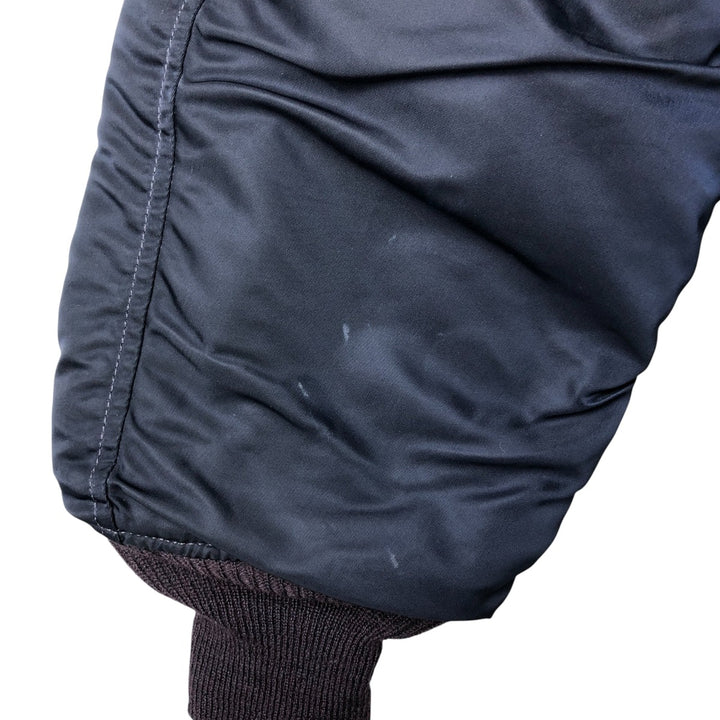 Vintage 1990'S Alpha MA-1 Military Flight Jacket, Made in the USA, Men's Size Medium Nylon navy blue type Vintage Second Hand