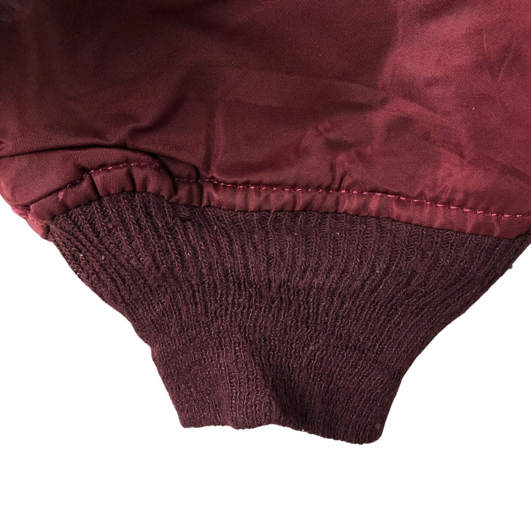 90'S civilian Alpha MA-1 style padded military flight jacket, made in the USA, men's size XL, vintage Nylon burgundy type Vintage Second Hand