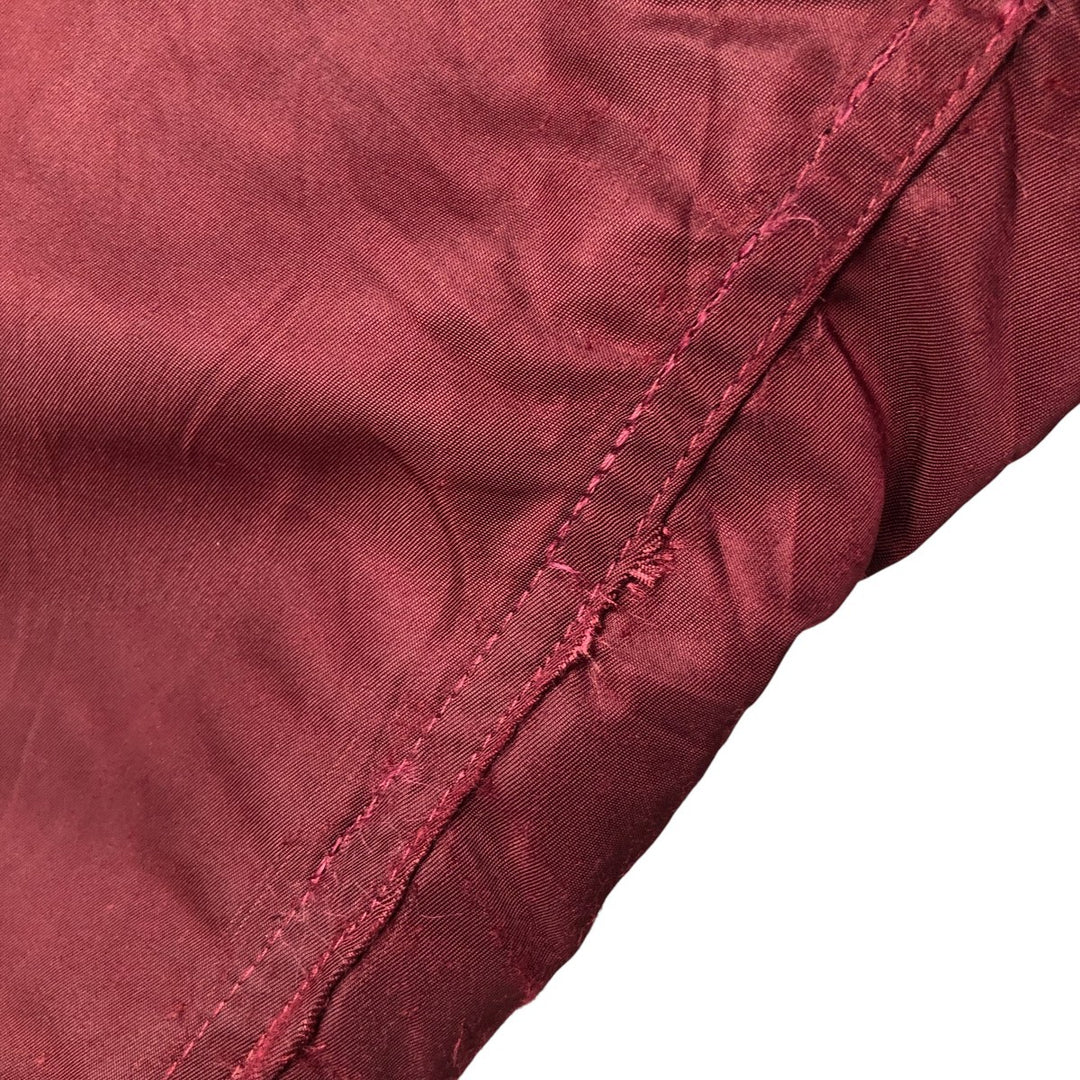 90'S civilian Alpha MA-1 style padded military flight jacket, made in the USA, men's size XL, vintage Nylon burgundy type Vintage Second Hand