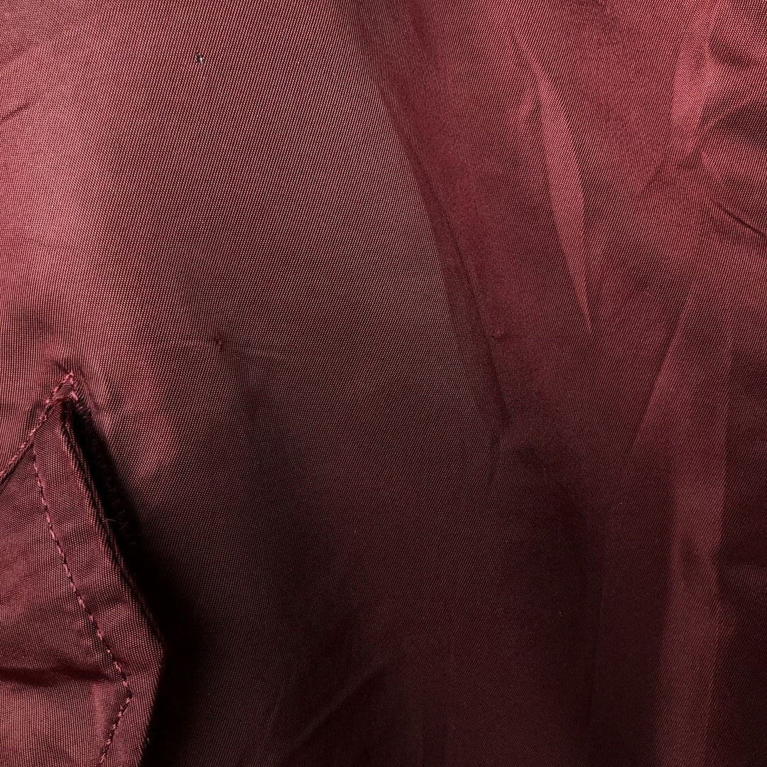 90'S civilian Alpha MA-1 style padded military flight jacket, made in the USA, men's size XL, vintage Nylon burgundy type Vintage Second Hand