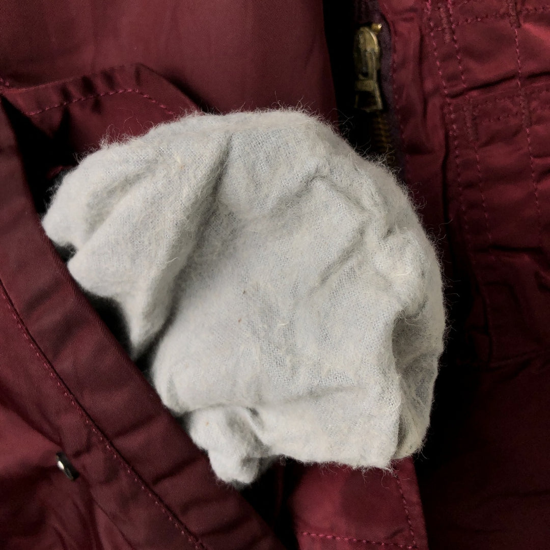 90'S civilian Alpha MA-1 style padded military flight jacket, made in the USA, men's size XL, vintage Nylon burgundy type Vintage Second Hand