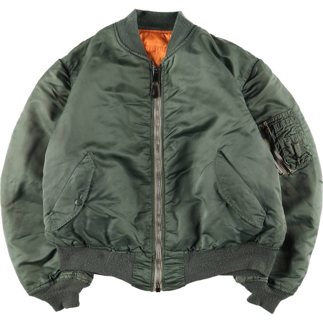 Civilian MA-1 style padded military flight jacket, made in the USA, men's size XL unclear Khaki type Vintage Second Hand