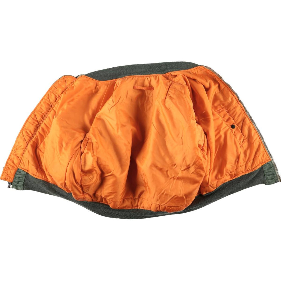 Civilian MA-1 style padded military flight jacket, made in the USA, men's size XL unclear Khaki type Vintage Second Hand