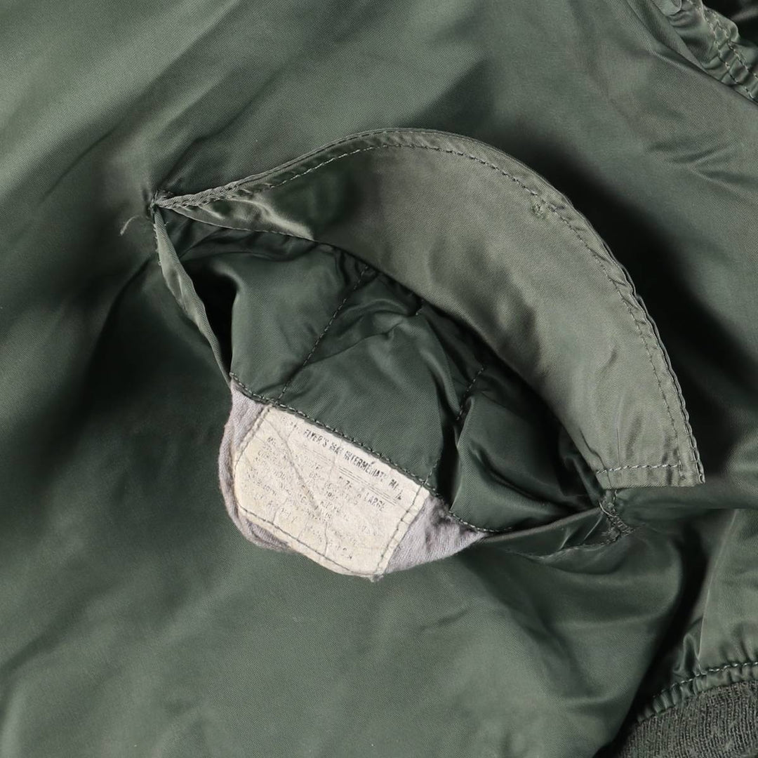 Civilian MA-1 style padded military flight jacket, made in the USA, men's size XL unclear Khaki type Vintage Second Hand