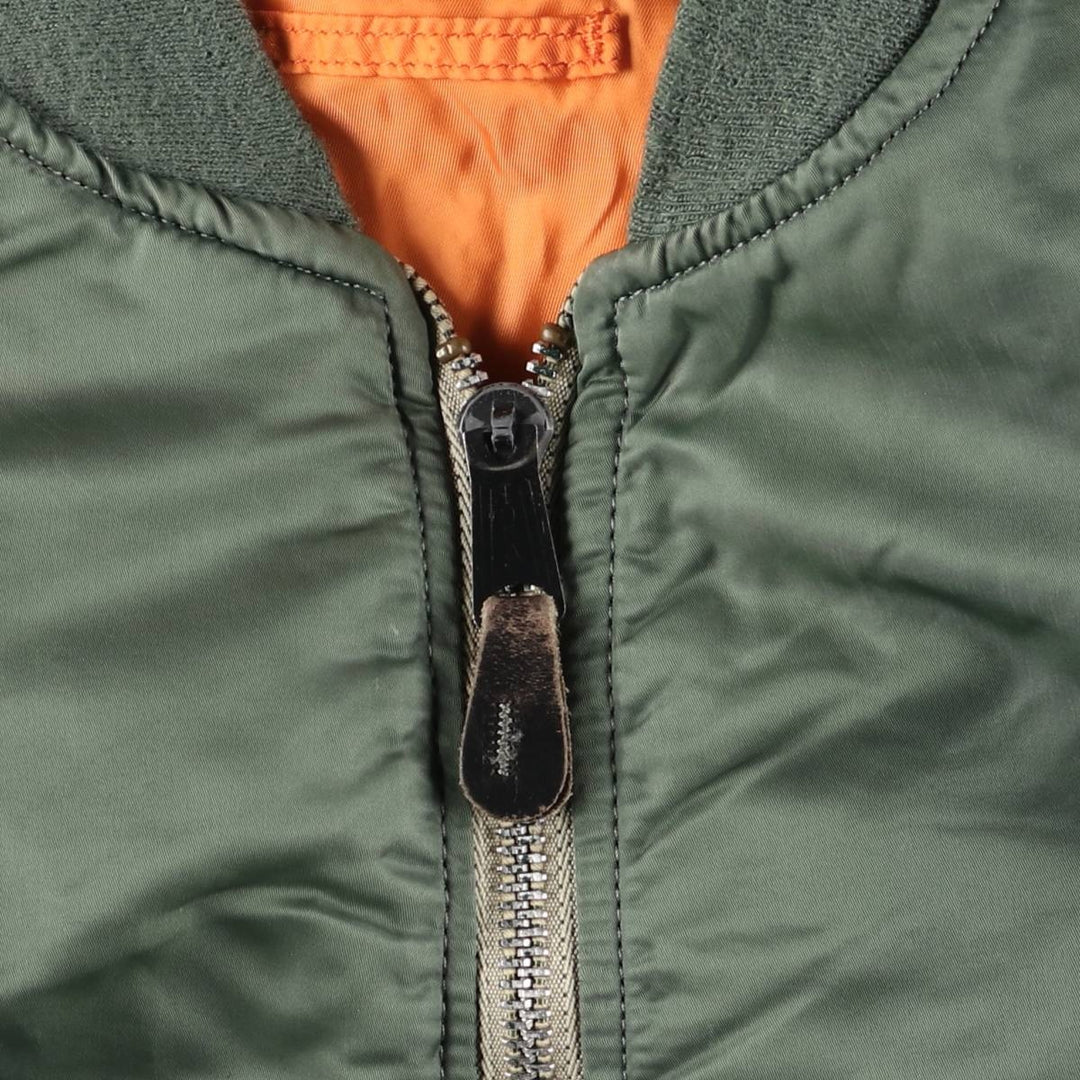 Civilian MA-1 style padded military flight jacket, made in the USA, men's size XL unclear Khaki type Vintage Second Hand