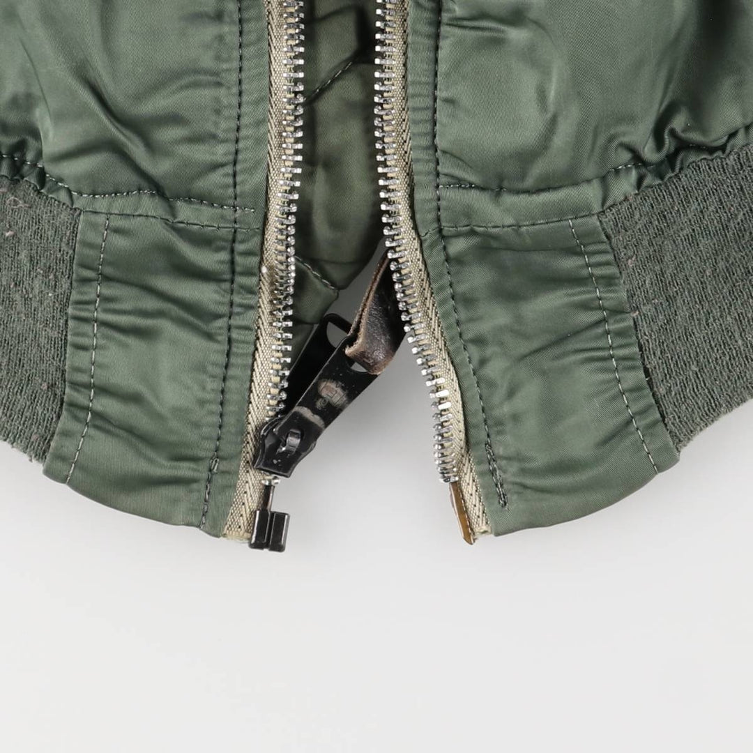Civilian MA-1 style padded military flight jacket, made in the USA, men's size XL unclear Khaki type Vintage Second Hand