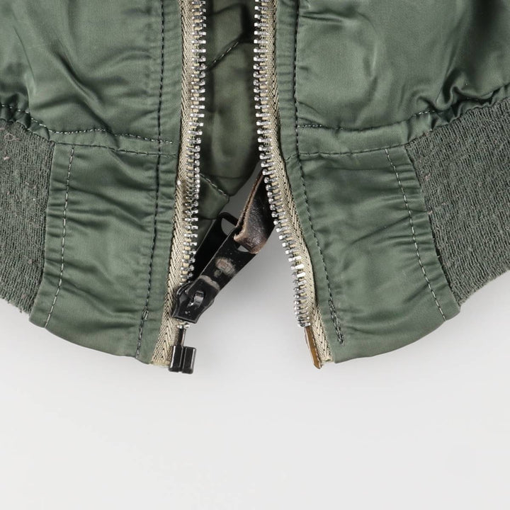 Civilian MA-1 style padded military flight jacket, made in the USA, men's size XL unclear Khaki type Vintage Second Hand