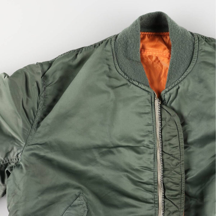 Civilian MA-1 style padded military flight jacket, made in the USA, men's size XL unclear Khaki type Vintage Second Hand