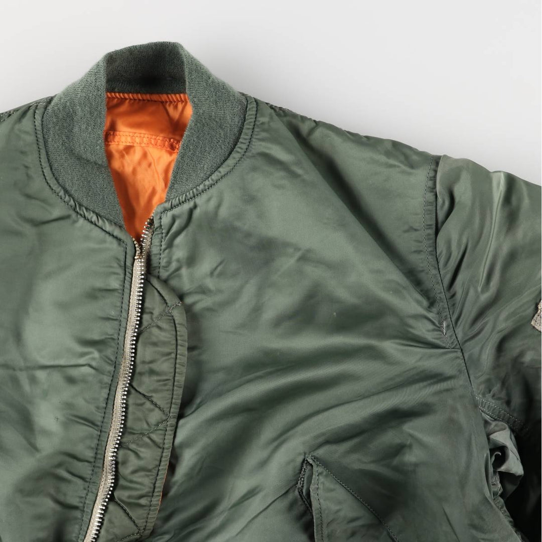 Civilian MA-1 style padded military flight jacket, made in the USA, men's size XL unclear Khaki type Vintage Second Hand