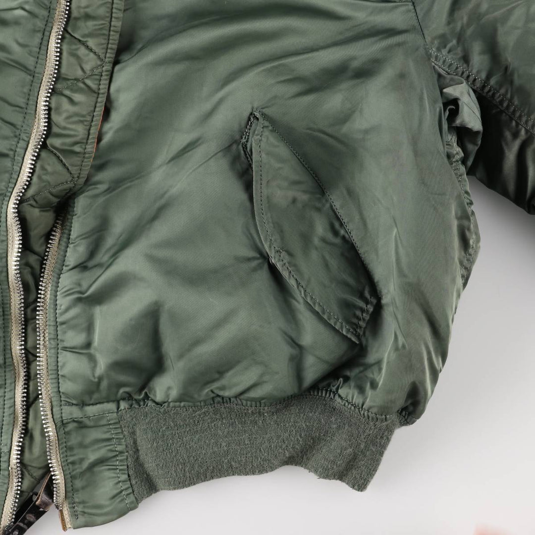 Civilian MA-1 style padded military flight jacket, made in the USA, men's size XL unclear Khaki type Vintage Second Hand