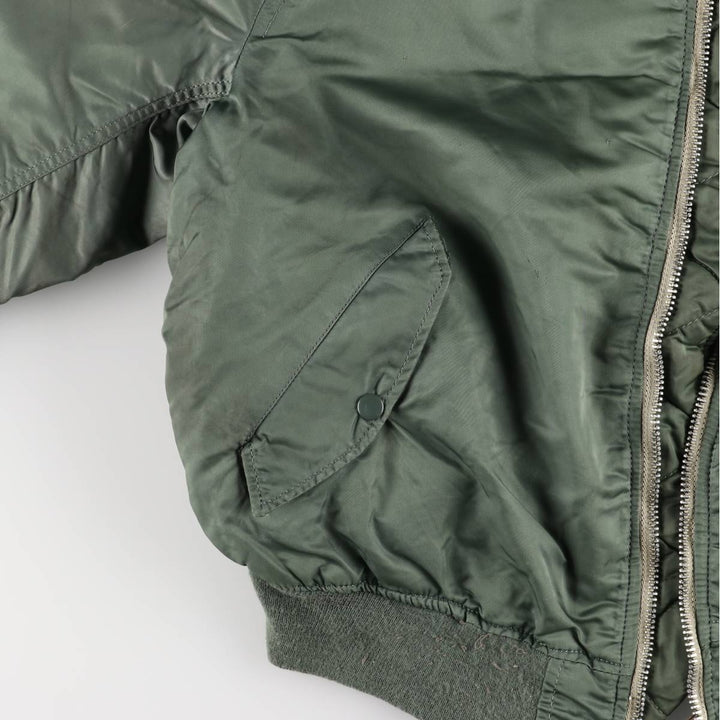 Civilian MA-1 style padded military flight jacket, made in the USA, men's size XL unclear Khaki type Vintage Second Hand