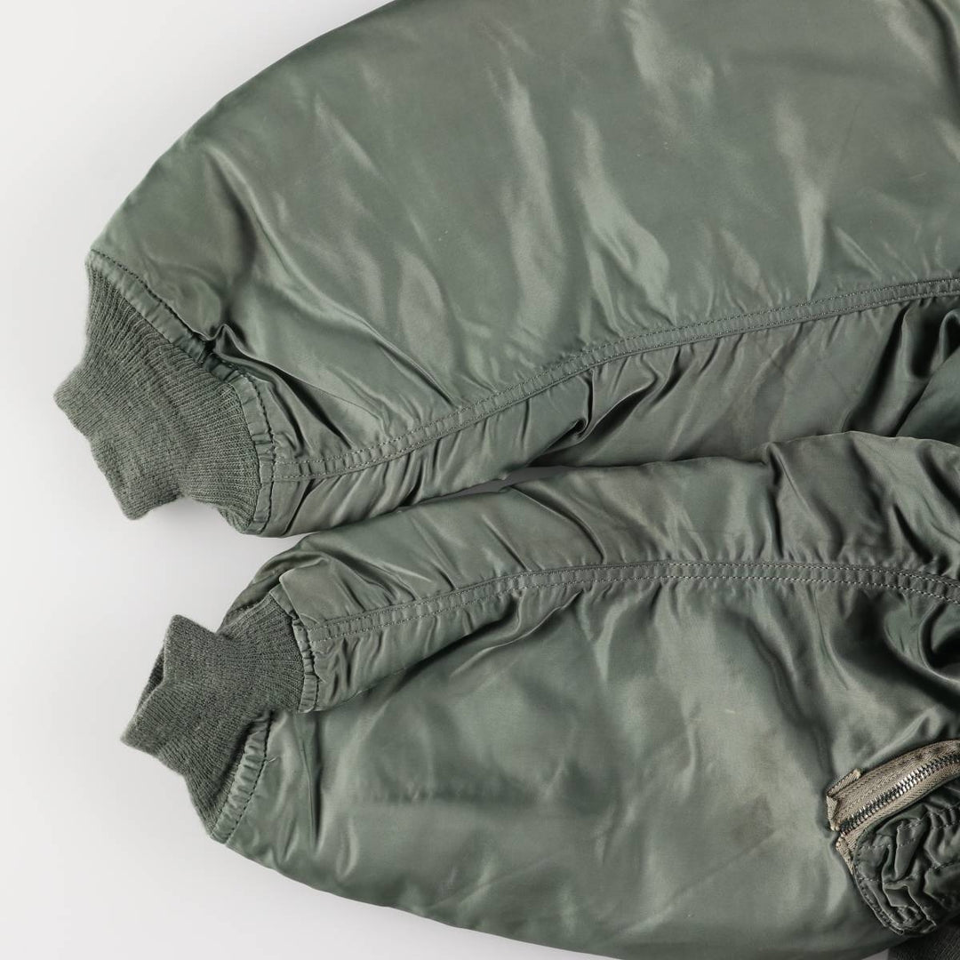 Civilian MA-1 style padded military flight jacket, made in the USA, men's size XL unclear Khaki type Vintage Second Hand