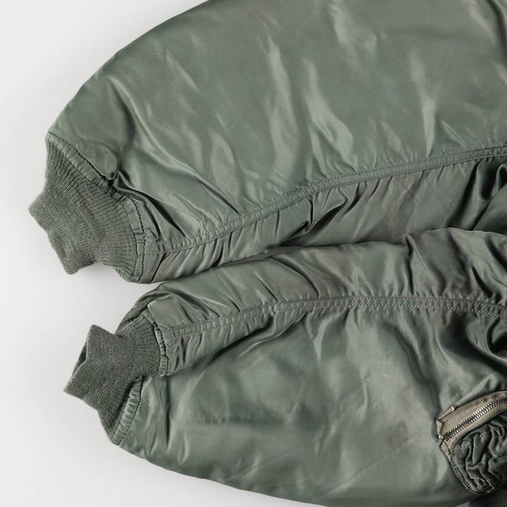 Civilian MA-1 style padded military flight jacket, made in the USA, men's size XL unclear Khaki type Vintage Second Hand