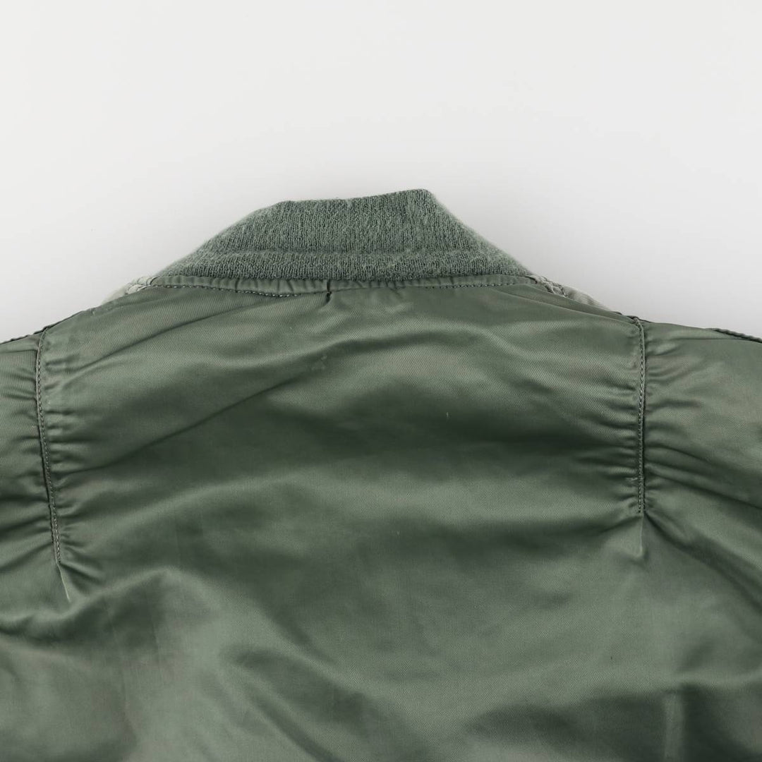 Civilian MA-1 style padded military flight jacket, made in the USA, men's size XL unclear Khaki type Vintage Second Hand