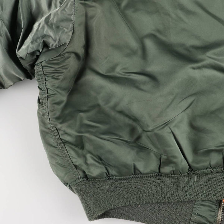 Civilian MA-1 style padded military flight jacket, made in the USA, men's size XL unclear Khaki type Vintage Second Hand