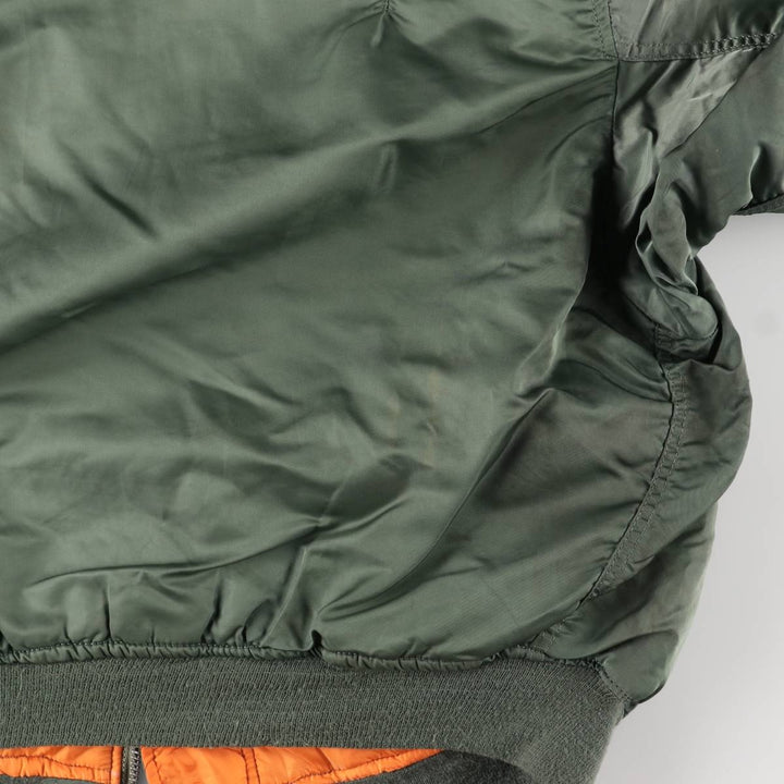 Civilian MA-1 style padded military flight jacket, made in the USA, men's size XL unclear Khaki type Vintage Second Hand